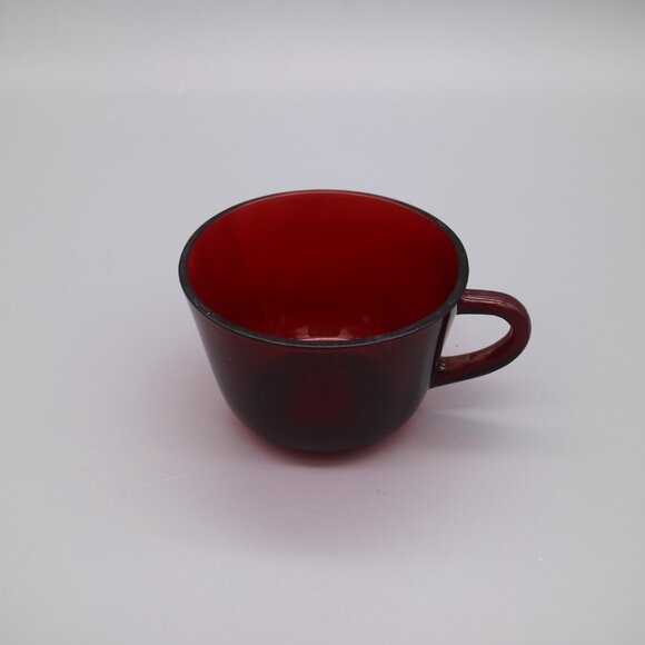 Vintage Anchor Hocking Tea/Coffee Cups Royal Ruby Red Glass (Set of 4) - Picture 4 of 7